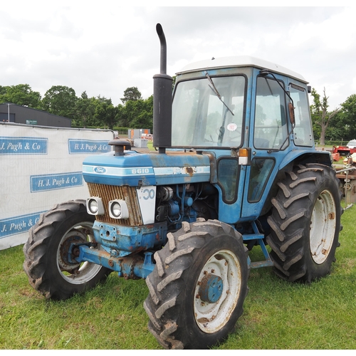 1922 - Ford 6610 tractor 4wd, 7082 hours. sn. BS22 311.  Reg No KWP 674X. V5 runner.  Deceased Estate