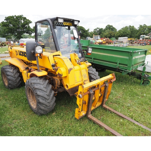 1932 - JCB 520-50 loadall, 2945 hours recorded.  Pallet tines, bale spike, grab and bucket. T899 GPP. decea... 