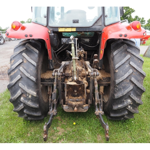 1933 - Massey Ferguson 5455 tractor. 5473 hours. 4WD, front suspension. EU04 CYK. Still loader, grab and pa... 