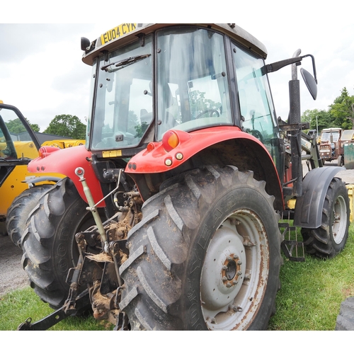 1933 - Massey Ferguson 5455 tractor. 5473 hours. 4WD, front suspension. EU04 CYK. Still loader, grab and pa... 