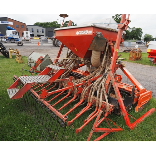 1935 - Maschio 3m power harrow and Accord DA off farm, working order