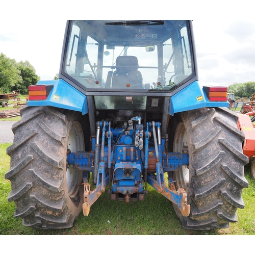 2061 - Ford 8240 power star SLE 4WD tractor. Front weights, nearly new tyres. Runs and drives. K971 OCR