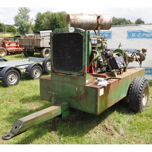 2090 - Caprari irrigation pump with 6 cylinder Perkins diesel engine. 800L fuel tank. Bauer fittings