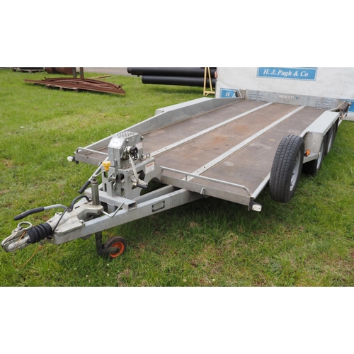 2177 - Bateson tandem axle tiltbed trailer with winch 16ft