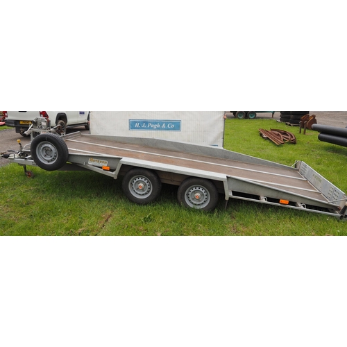 2177 - Bateson tandem axle tiltbed trailer with winch 16ft