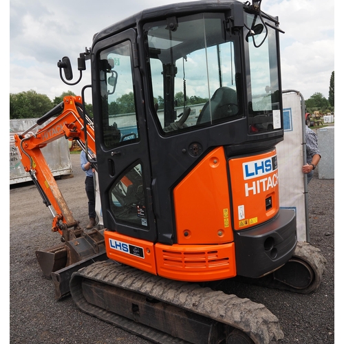 2186 - Hitachi 2.6U digger. 2632 hours. 2016. Good working order