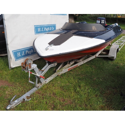 2274 - Speed boat with Yamaha outboard motor, on trailer