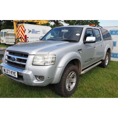 2285 - Ford Ranger pickup with canopy. Runs & Drives but needs welding.  Reg. WL07 KYE