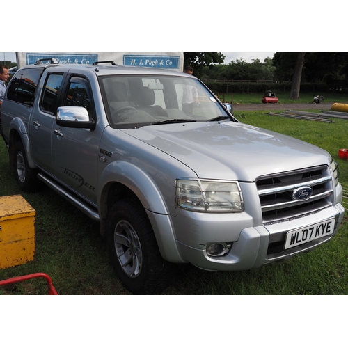 2285 - Ford Ranger pickup with canopy. Runs & Drives but needs welding.  Reg. WL07 KYE