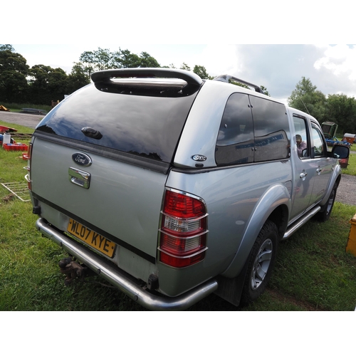 2285 - Ford Ranger pickup with canopy. Runs & Drives but needs welding.  Reg. WL07 KYE