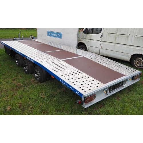 2339 - Wychavan transporter trailer with 16ft winch, toolbox and ramps. Unused