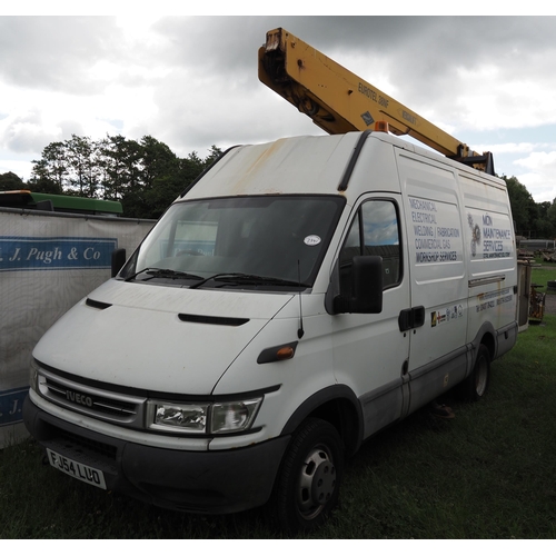 2341 - Iveco Daily 50 CIS high top van with Eurolel 38NF Versalift. Reg. FJ54 LUO