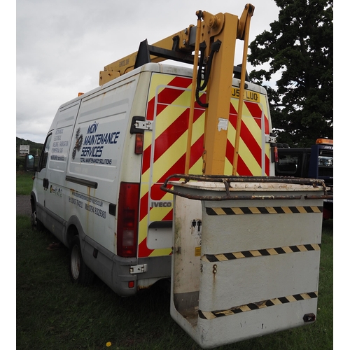 2341 - Iveco Daily 50 CIS high top van with Eurolel 38NF Versalift. Reg. FJ54 LUO