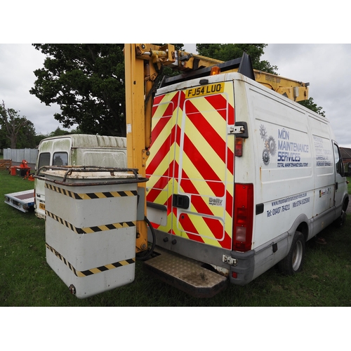 2341 - Iveco Daily 50 CIS high top van with Eurolel 38NF Versalift. Reg. FJ54 LUO