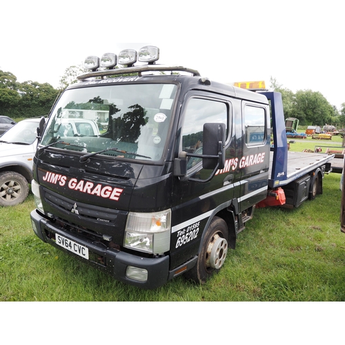 2343 - Mitsubishi Canter recovery vehicle with winch and slide bed. 1 owner from new. MOT until 30/4/2023. ... 