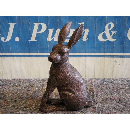 763 - Cast iron hare 12