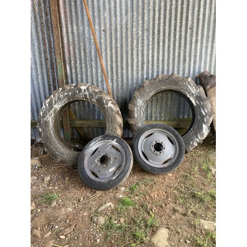 265A - Ferguson front wheels & tyres , pair of rear tyres