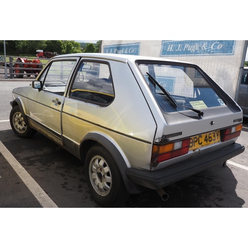 406 - VW Golf GTI Mk1. 1983. Runs and drives. One family owner from new. MOT until 4/8/22. Comes with fold... 