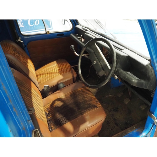 411 - Renault 4 F6 van. 1985. 1108cc. Petrol. Keys and part of V5. Reg. C494 EVS