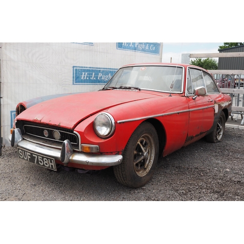 419 - MGB GT Saloon. 1.8l petrol. 1970. From a collection, has had reconditioned Gold Seal engine before s... 