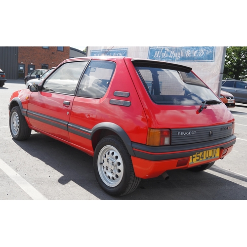 423 - Peugeot 205GTI 1.6l. 1989. MOT until 6.4.23. Believed to be original and standard. Reg. F54 UJV. V5 ... 