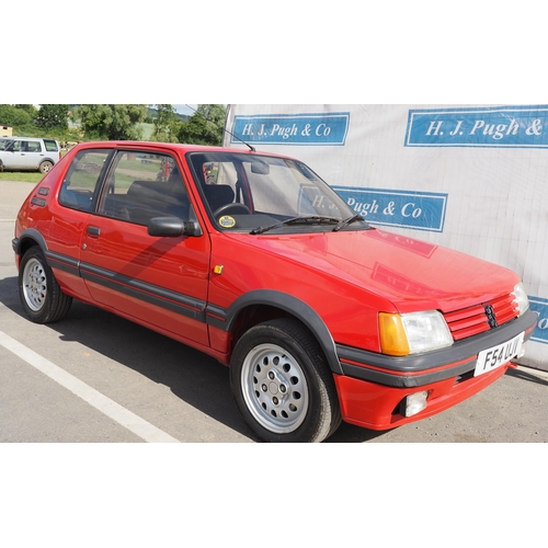 423 - Peugeot 205GTI 1.6l. 1989. MOT until 6.4.23. Believed to be original and standard. Reg. F54 UJV. V5 ... 