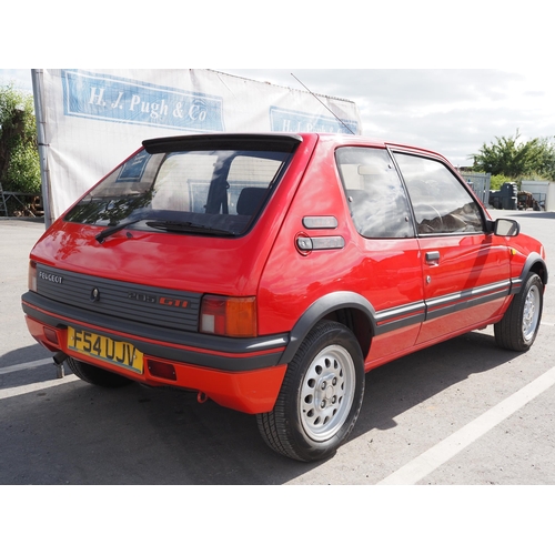 423 - Peugeot 205GTI 1.6l. 1989. MOT until 6.4.23. Believed to be original and standard. Reg. F54 UJV. V5 ... 