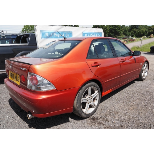 430 - Lexus IS 200 SE, 2L petrol, 1999. Has been stood for 6 months. Needs new clutch.  MOT until 29/9/22.... 