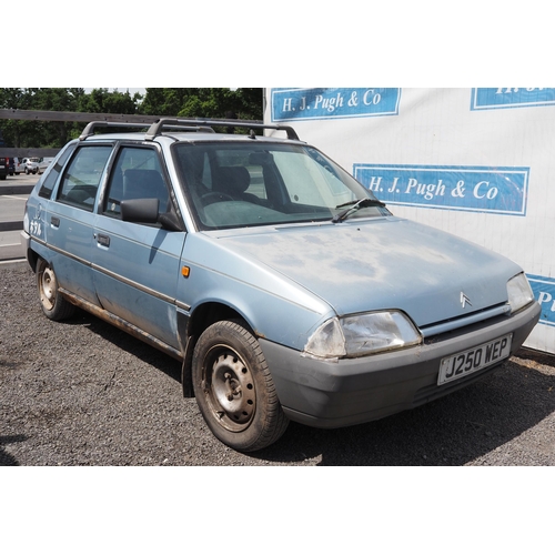 431 - Citroen AX 14 TZD, 1.4L diesel, 1992. Starts, runs and rides. Reg. J250 WEP. V5 and keys