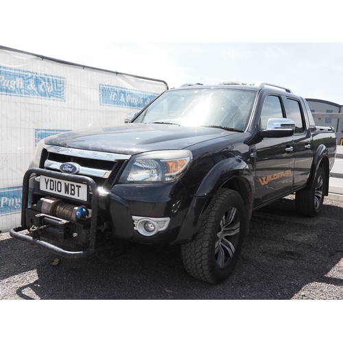 432 - Ford Ranger Wildtrak 4x4 TDCi, 2953cc, 2010. Runs and drives. MOT until 27/3/23. Reg. YD10 WBT. V5 a... 