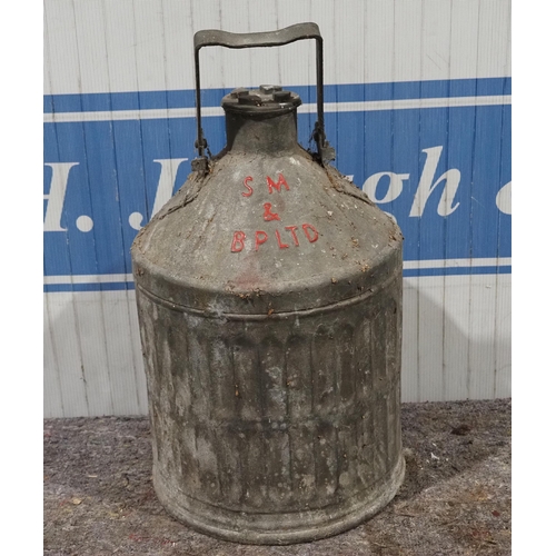 132 - SM & BP Ltd galvanised fuel can