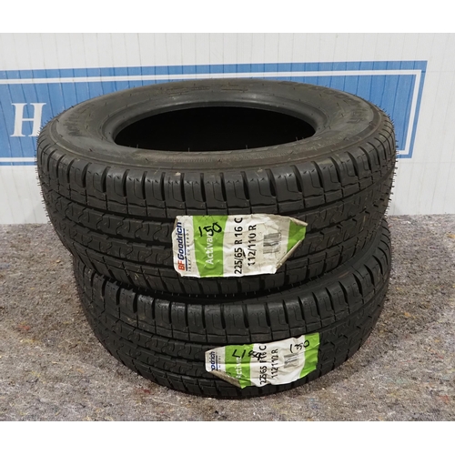 150 - Pair of new 112/110R tyres