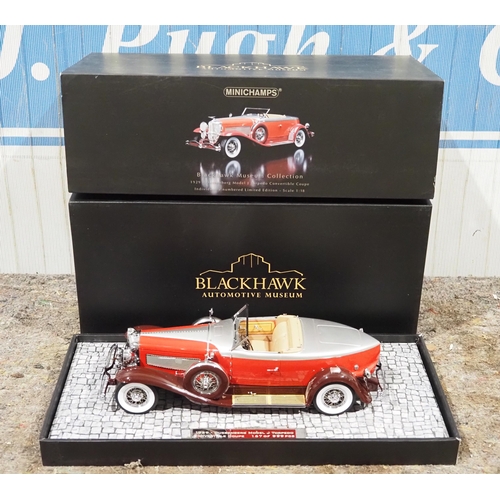 208 - Black Hawk Museum 1:18 scale 1929 Duesenberg coupe