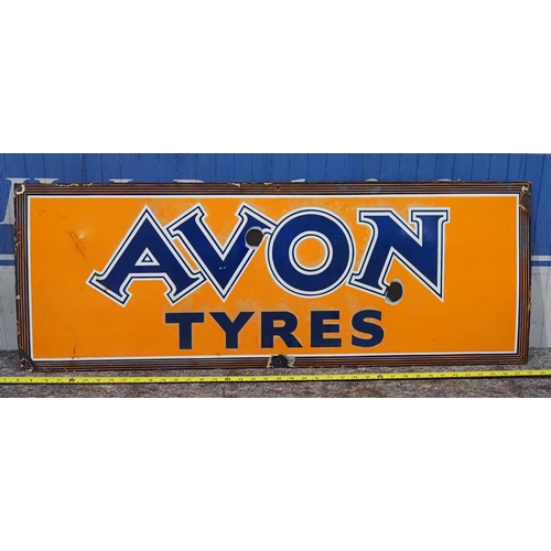 297 - Enamel sign - Avon Tyres 41x15