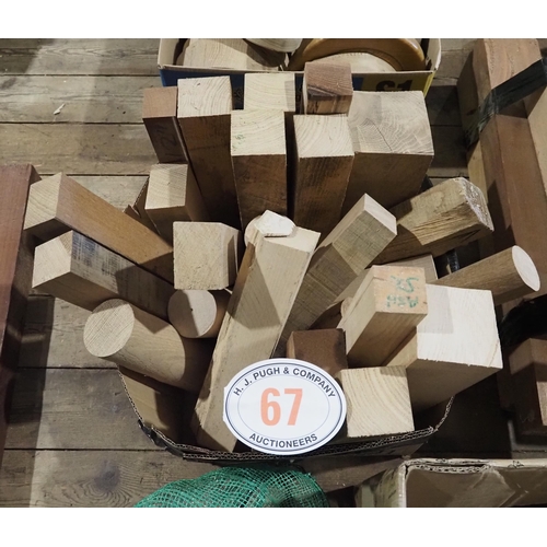 67 - Box of turning blocks