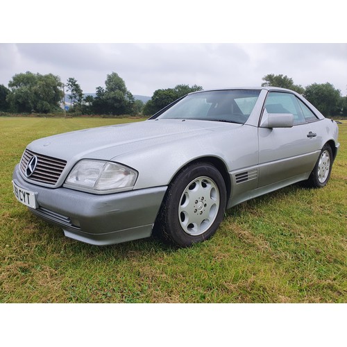 448 - Mercedes SL 300-24, 1992. Electric Hood in good condition, hard top carrier on wheels, full MOT hist... 