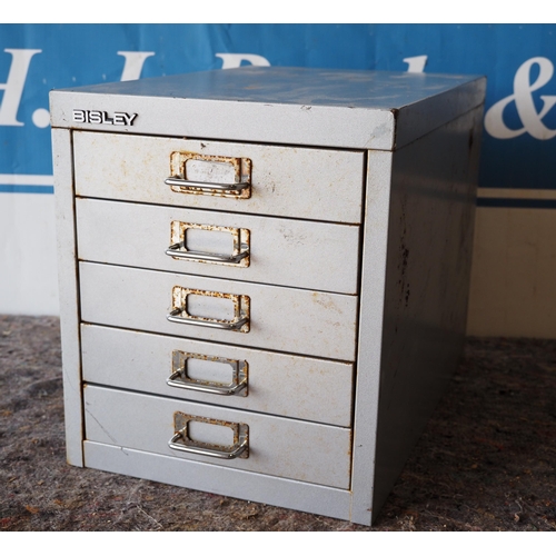 522 - Bisley 5 drawer steel cabinet