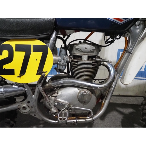 702 - CCM Motorcycle. 1975/6. This machine has many BSA parts to it . C.1975/80.  410cc short stroke engin... 