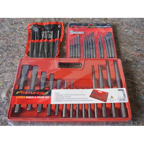 789 - 3- Sets of chisels and punches