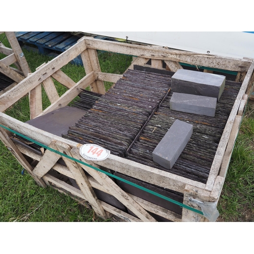 144 - Crate of roofing slate