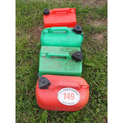 149 - 4- Petrol cans