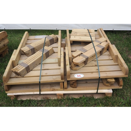 66 - 2- Sets of love seat parts