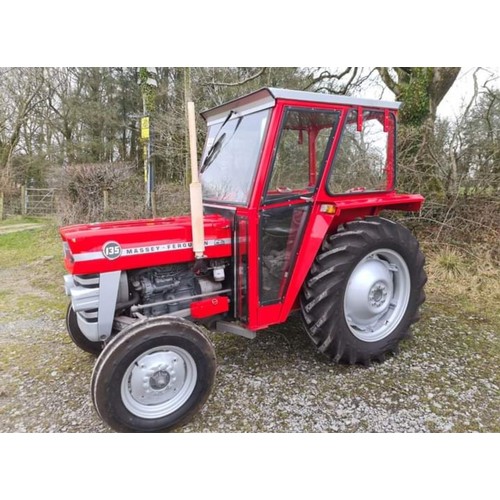 1305 - Massey Ferguson 135 tractor. 1967. Restore, resprayed, Goodyear tyres. Reg YHR910E. V5C