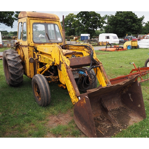 1291 - Massey Ferguson 203 tractor with loader. Showing 6526 hours. Runs and drives. Reg. DNM 685D