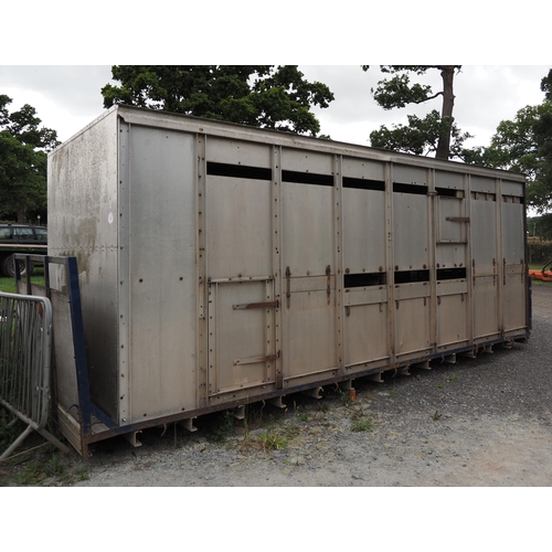 1468 - Aluminium stock container 18ft, on lorry bed