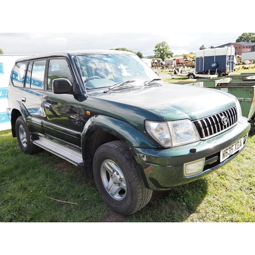 1558 - Toyota Land Cruiser Jr 2000. Automatic. Reg. W835 XDA. V5