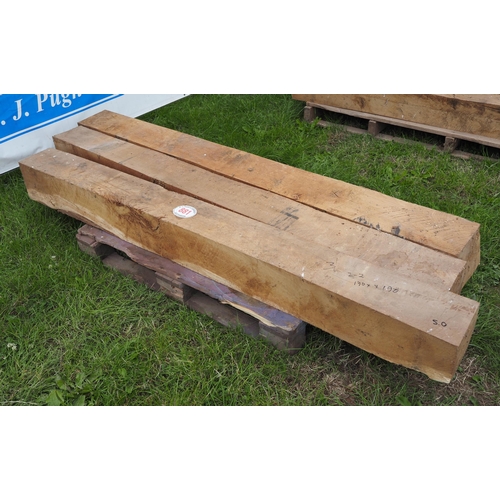 881 - Oak beams 2.2mx190x190 -3