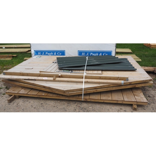 899 - Heavy duty garden shed, sectional, unused ready for assembly 3.6x3.0m