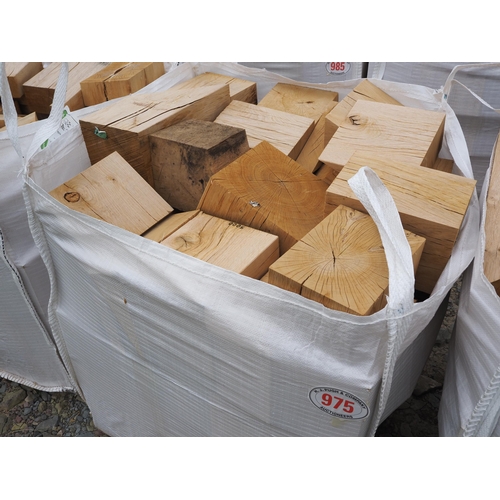 975 - Bag of oak firewood