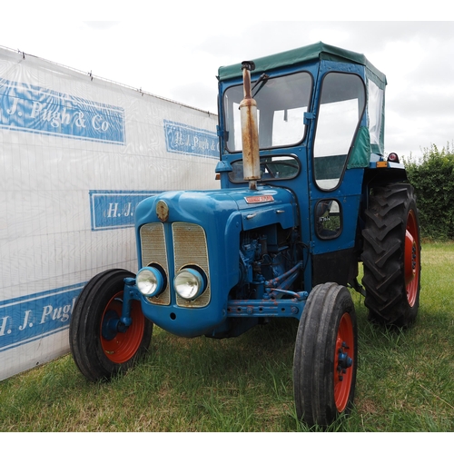 308 - Fordson Dexta tractor. 1962. With Lambourn cab. Good tyres all round. Running well. SN-1504645. Reg.... 